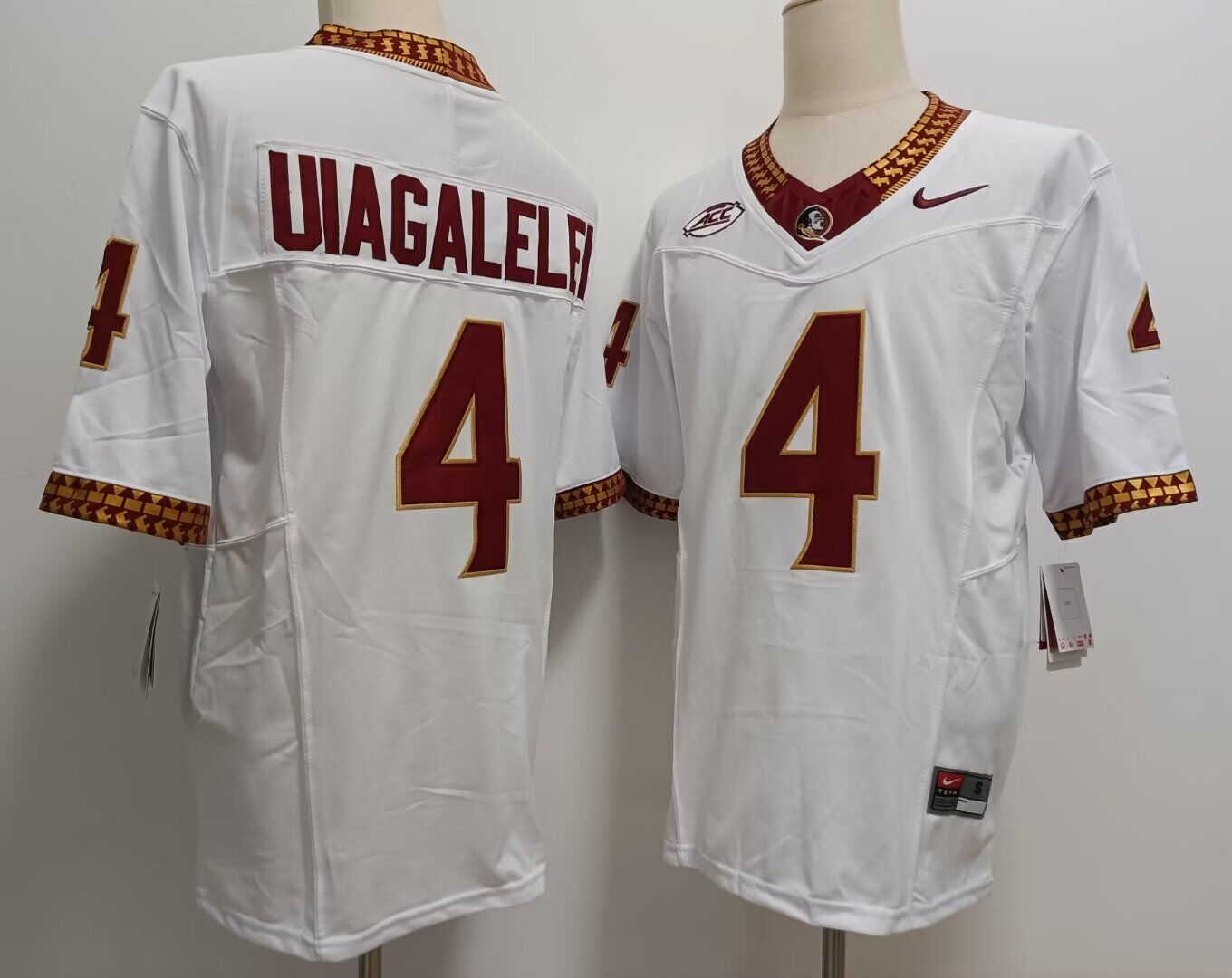 NCAA 2024 Men Florida State Seminoles #4 Uiagalelei white jerseys->->